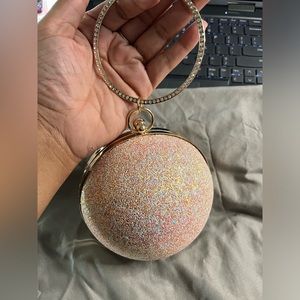 Pink glitzy ball handbag/crossbody
